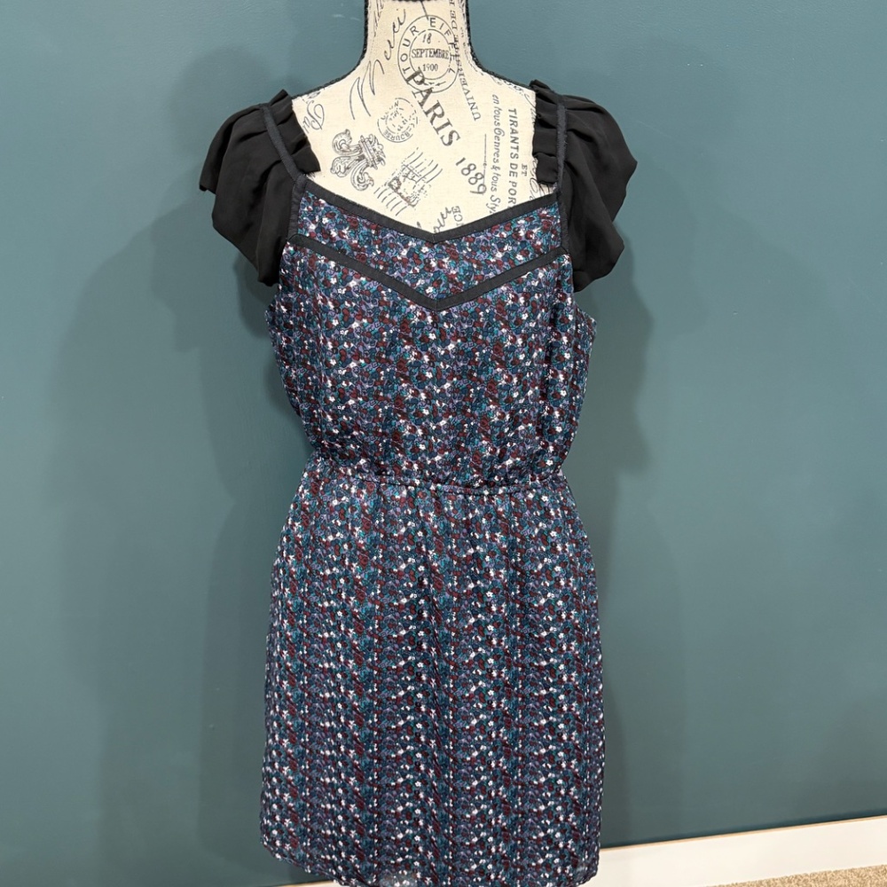 ❤️ Ronson Charlotte Ronson Floral Chiffon Mini Dress - Size M - Cottagecore - Picture 2 of 7